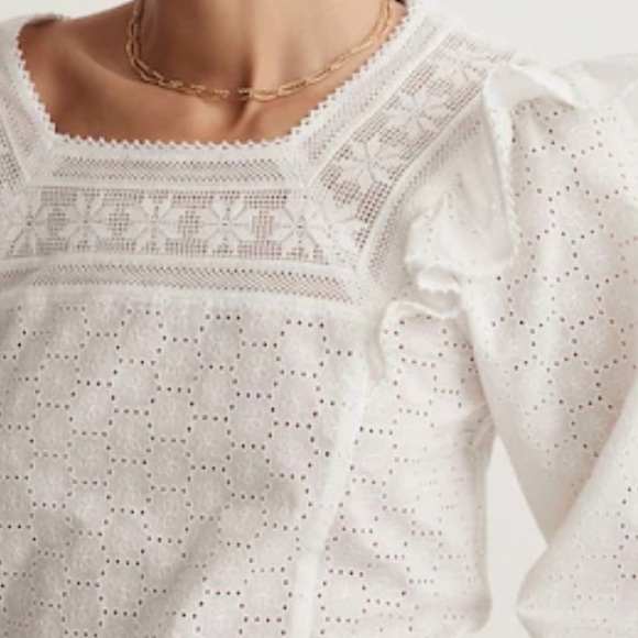 Madewell Eyelet Square Neck Top - Picture 5 of 13